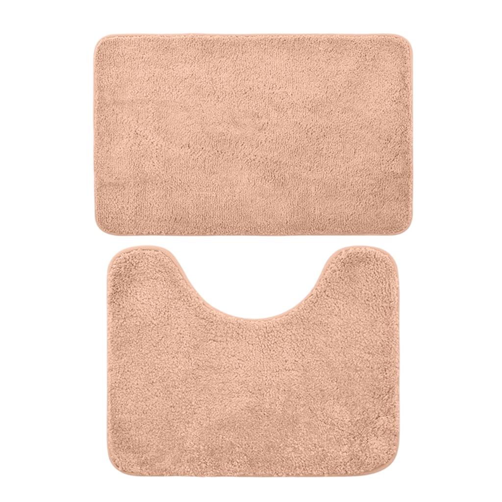 Toilet Rugs U Shaped Washable Bath Rugs For Bathroom Non Extra Soft And Absorbent Microfiber Bath Mat Plush Comfortable Contours Bath Rugs For Toile