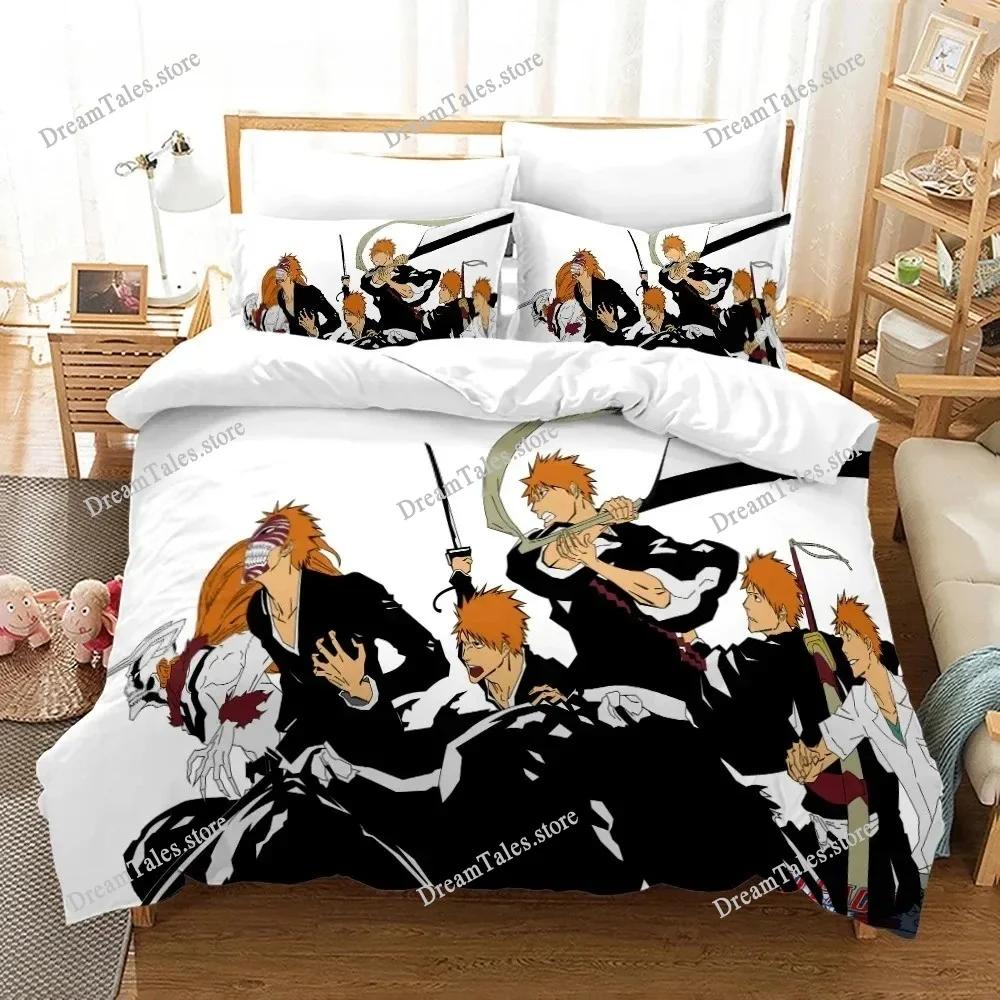 New Bleach Bedding Set Single Twin Full Queen King Size Bed Set Adult Kid Bedroom Duvet Cover Sets 3D Print Anime Bed Sheet Set