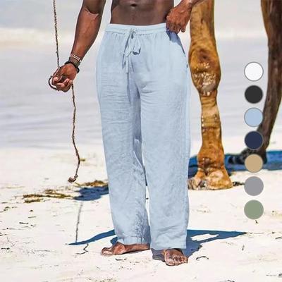 Herren Neue Sommer High-Waist Weitbein Sporthose