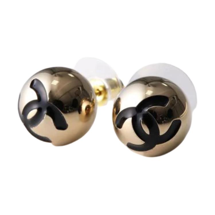 

Chanel Double C Logo Decorative Metal Round Ball Earrings Women earrings Gold ABE806B19198NACVD Box+Padding Board