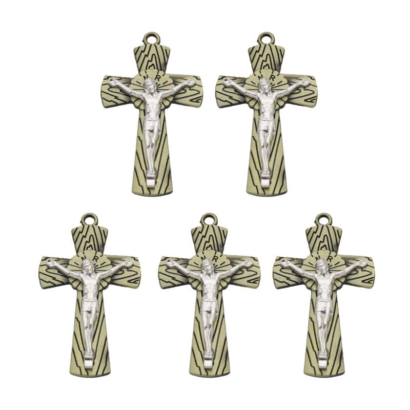 Cross Keychains Key Rings Religious KeyChains For DIY Car Hanging Simple Jewelry Handmade Gift