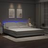 VidaXL Bed Frames with LED Lights, Upholstered Bed, Double Bed, Adult Bedroom Interior Bed, Modern, White 3214132