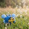 Crab Shaped Bubble Machine Toy for Kids Outdoor Play Automatic Bubble Blower with Multiple Bubble Wands Safe Plastic Construction Battery Operated