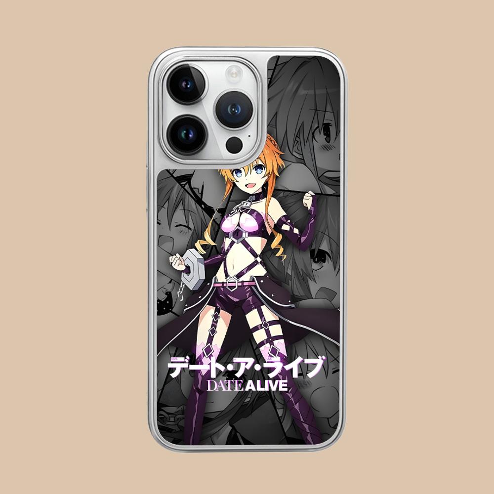 Date a Live Yamai Kaguya Silver Plating Mobile Phone Case for iPhone 17 16 15 14 13 12 11 Air Pro Max Plus Colorful Cover iPhone 11