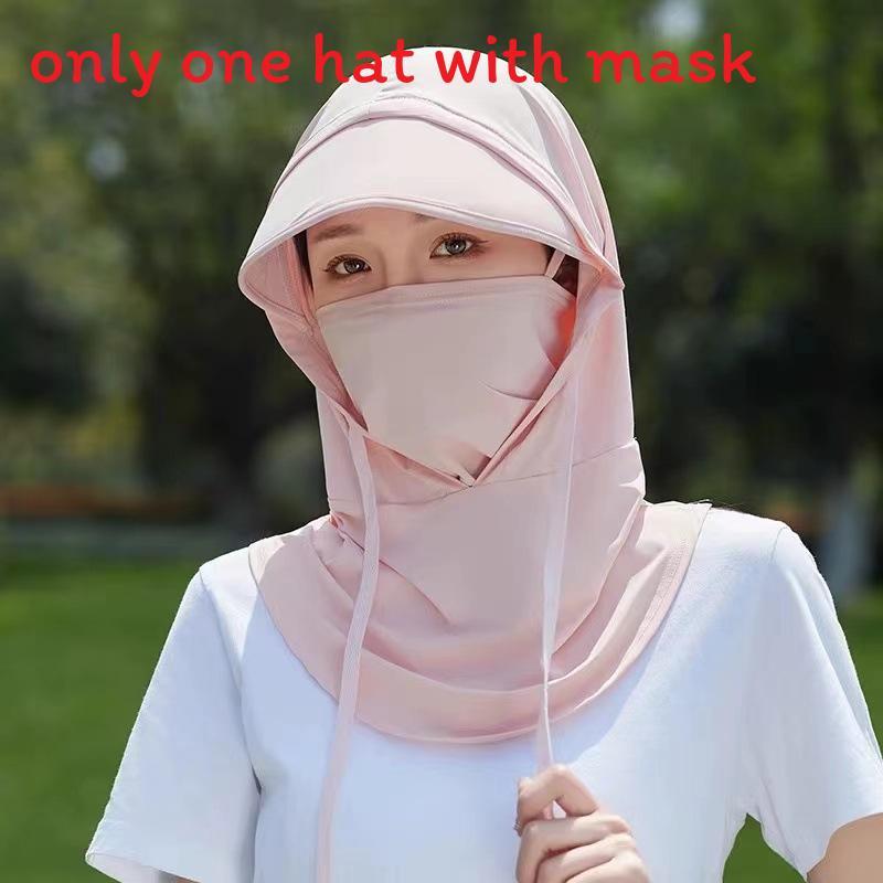 Summer Sun Protection Mask With Breathable Ice Silk Full Face Cover For Cycling And Outdoor Activities