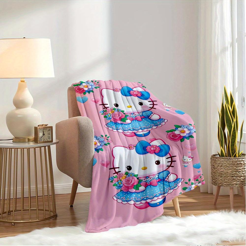 1pc Hello Kitty Bouquet Home Decor Blanket - Seasonal universal cozy washable gift for all ages, for all families, available in multiple siz