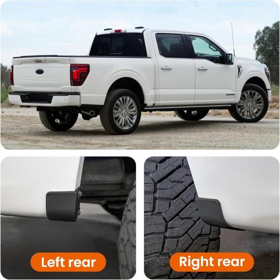 Mud Flap Delete Compatible With Ford F150 2WD/4WD -2026, Mud Guards Mudflaps Delete Compatible With Ford F150 Accessories -2026