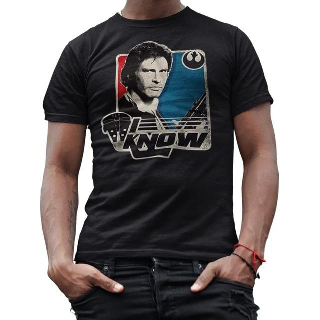 Camisetas Star Wars De Han Solo I Know, Leia I Love You Para XL