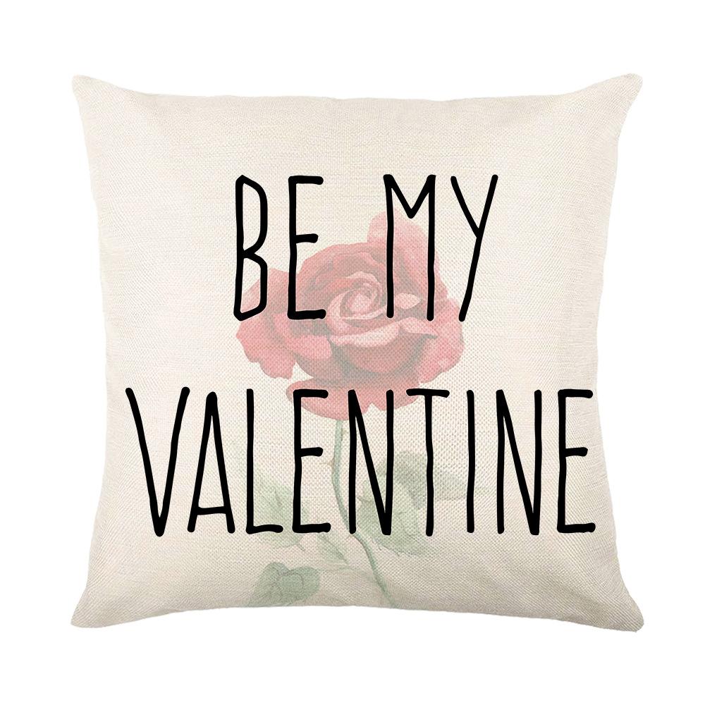 New Valentine's Day Printed Pillow Cover Polyester Nordic Home Living Room Sofa Cushion Cover Pillow