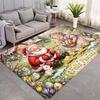 Easter Holiday Cartoon Print Area Rug Non‑Slip Floor Mat Festive Living Room Bedroom Decor