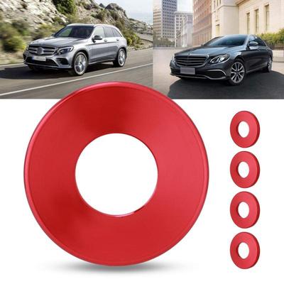 4pcs Door Lock Pin Knob Frame Trim Cover Ring For Benz W212 E Class 2009-2015 S