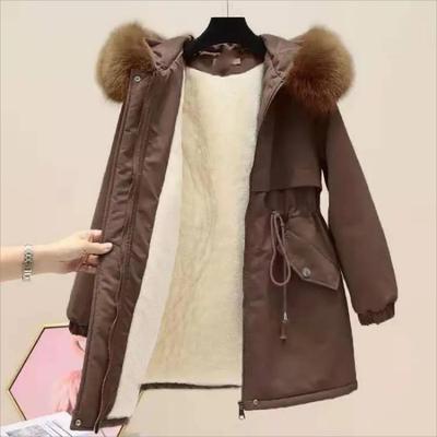 Neuer Wintermantel Damen Dicke Warme Baumwollgepolsterte Jacke Kapuze Locker Parkas Pufferjacke Fellfutter Ohne Aufdruck Oberbekleidung Weiblich