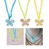Acrylic Butterfly Pendant Choker Chain Necklace Elegant Fashion Accessories Pendant Necklace Suitable for Any Occasion