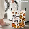 Collapsible Laundry Basket Large Round Waterproof Fabric Hamper Dirty Clothes Storage Bin Toy Organizer with Handles