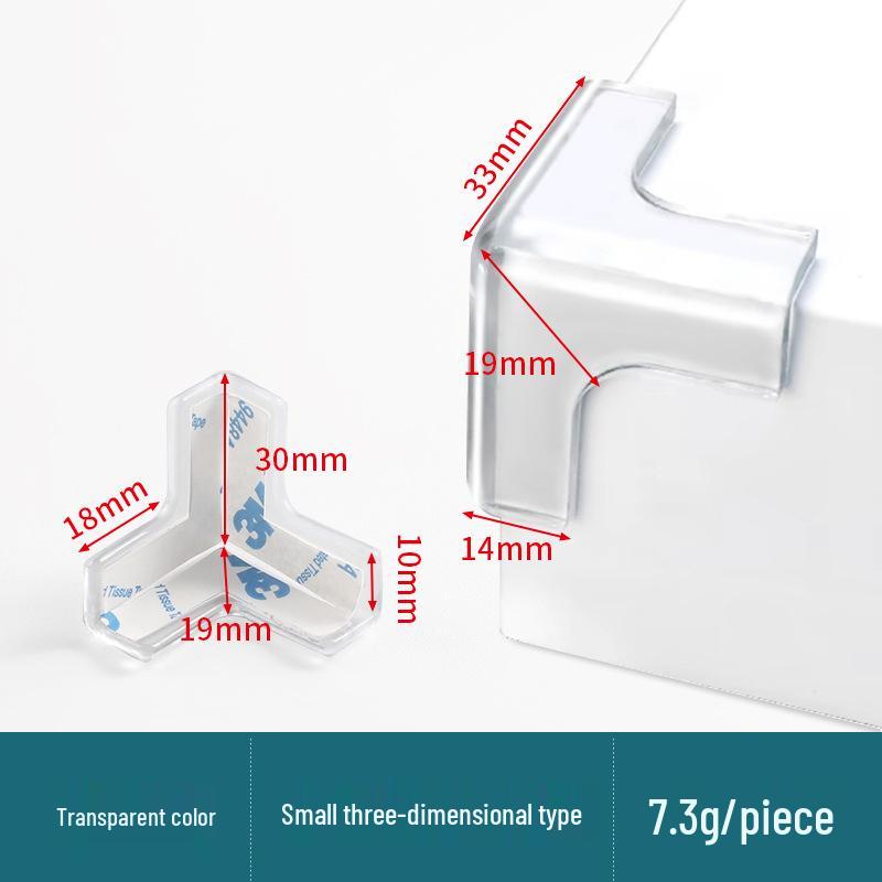 Silicone Soft Anti-Collision Corner Protector for Glass Tables - Thickened T-Shaped Right Angle Cover for Children