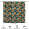 Bright Floral Pattern Shower Curtain Fabric Waterproof Home Decor Bathroom Decorations Customizable Sizes Available Orange Green