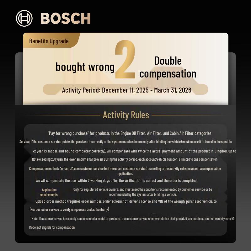 Bosch OE Equivalent Oil Filter