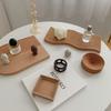 Japanese Beech Wood Ripple Pattern Chopping Board & Tray for Boiling Tea, Cake, Bread, and Creative Decor.