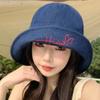 Love Embroidery Fisherman's Hat Foldable Bucket hat Trendy Sun Hat  Women