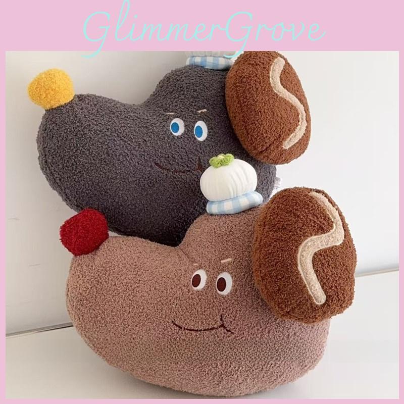 Cartoon Dackel Plüschkissen mit gesticktem Tiermuster zur Sofadekoration und für ein Nickerchen im Büro