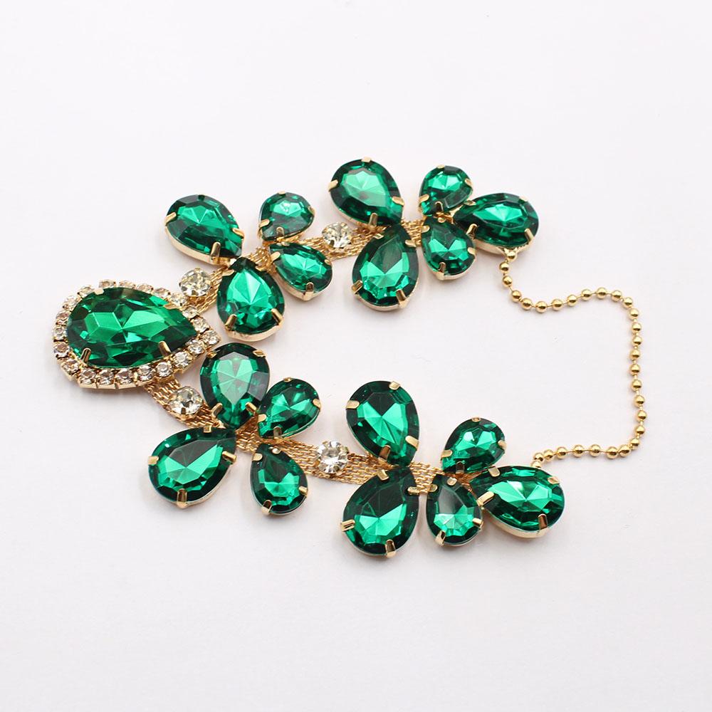 New 1 Piece 100 * 120mm Metal Summer DIY Bikini Beach Flip Flops Chain Rhinestone Decoration