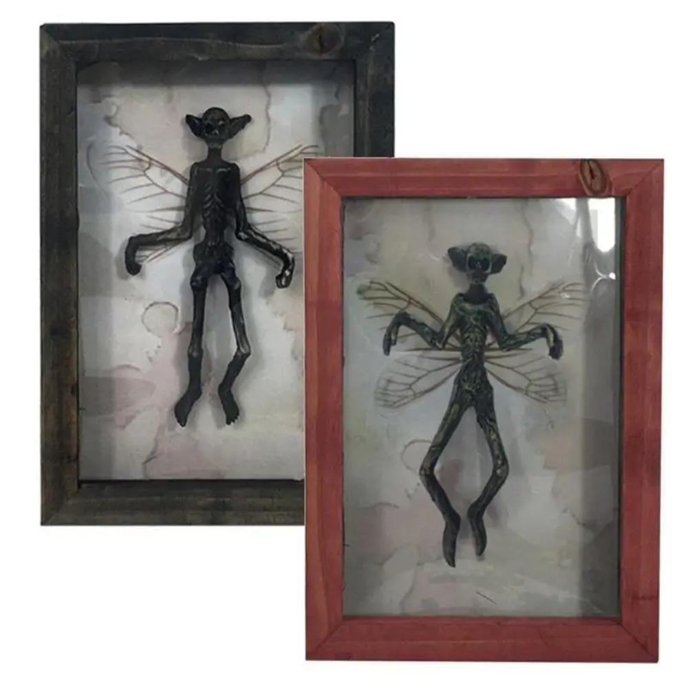 Mysteriöses Geister-Exemplar Fotorahmen Fledermaus-Display Harz Gotische Bilderrahmen Dekoration Kuriositäten und Seltenheiten Tierpräparate