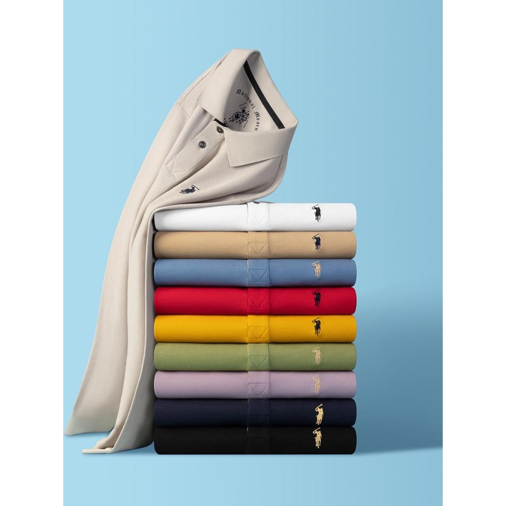 STORN Langarm-Poloshirt für Herren Herbstmode Neues luxuriöses Pony Paul Stickerei Oberteil Golf-T-Shirt