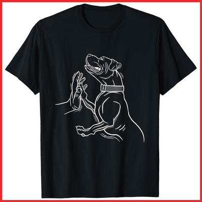 Pitbull Boxer Hund Papa Hund Mama Schwarzes Baumwoll-T-Shirt Unisex T-Shirt