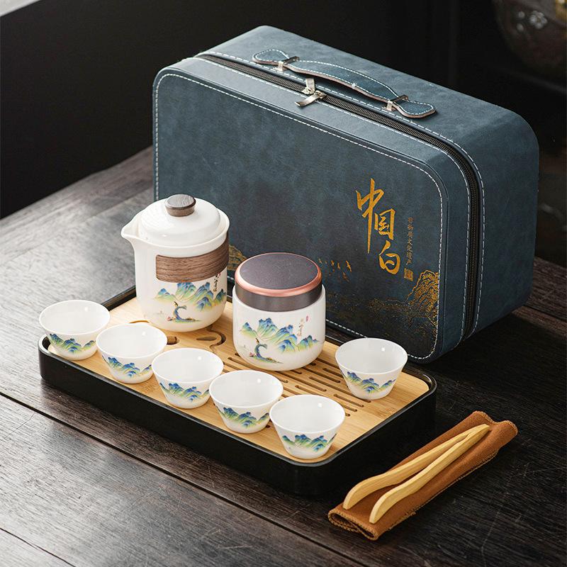 High-end Tea Set, Rough Pottery Pot Travel Outdoor Kung Fu Tea Set
