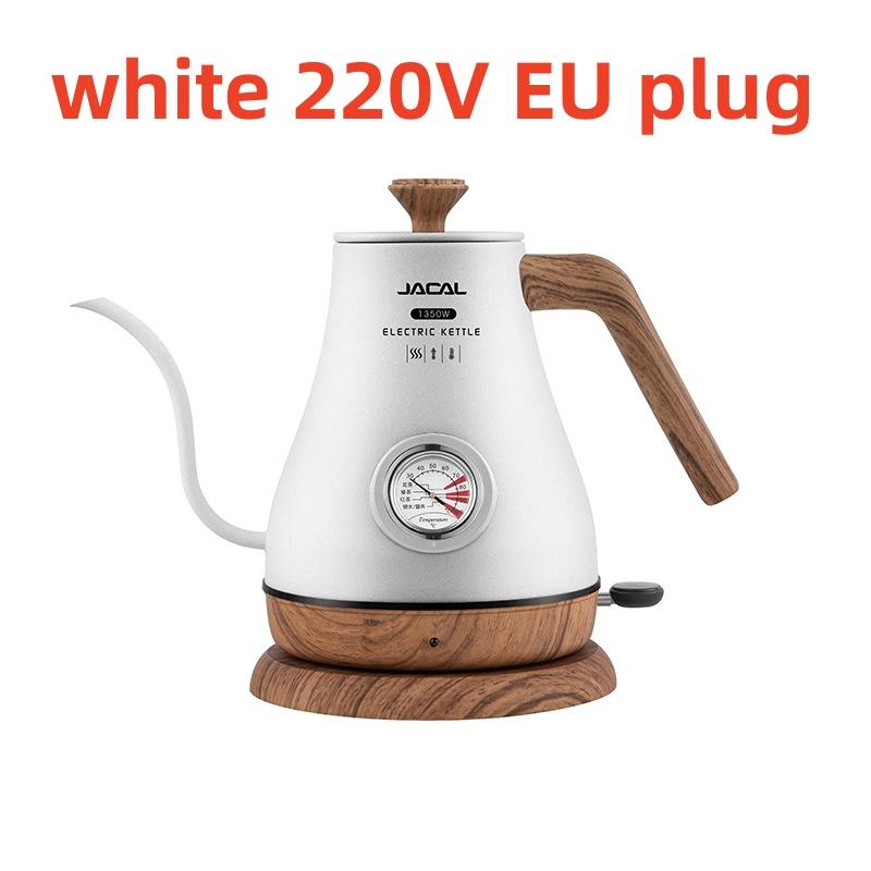 110V/220V Retro ceainic electric 1.0L Gooseneck ceainic gura subțire manuală cafetieră ibric încălzire rapidă ceainic cu termometru