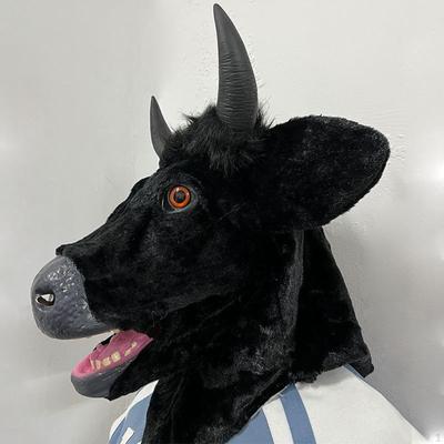 Black Cow Mask Head for Festival Stage Performance Halloween Christmas