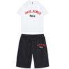 Unisex Jogging Set With Short Sleeved Shorts  Two-piece Set