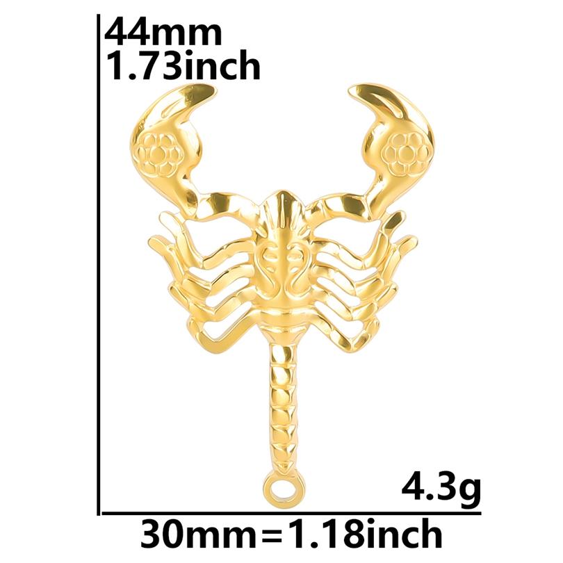 Punk Animal Charm Butterfly Spider Insect Pendant Stainless Steel Charms For Jewelry Making Supplies Real Gold Plated Breloques
