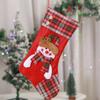 Plaid Edges Candy Stockings Personalized Xmas Gift Bags Christmas Tree Decorations  Home