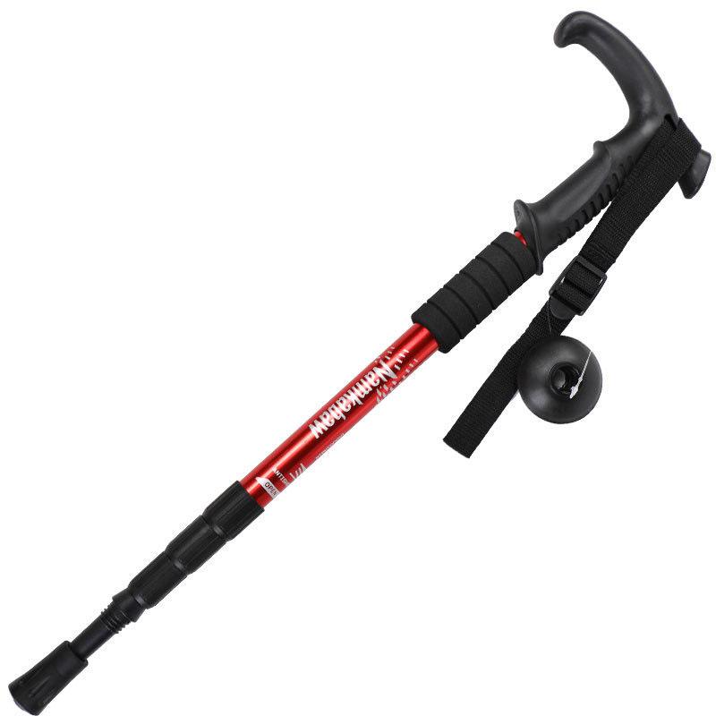 Turstaver, sammenleggbare, lette, antisjokk, tur- eller gåstaver, justerbar turstav for menn og kvinner