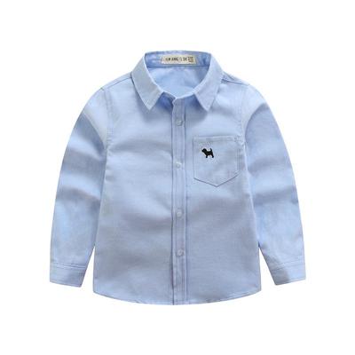 Camicia a Maniche Lunghe da Ragazzo con Cartoni Animati, Età 3-14 Anni, Casual con Colletto Classico, Ideale per Primavera e Autunno, Uniforme Scolastica o Abbigliamento da Spettacolo