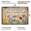 Metal Wall Art Poster Flowers Garden Louis Armstrong for Living Room