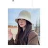 Women S Korean Style Solid Wool Winter Fisherman Hat