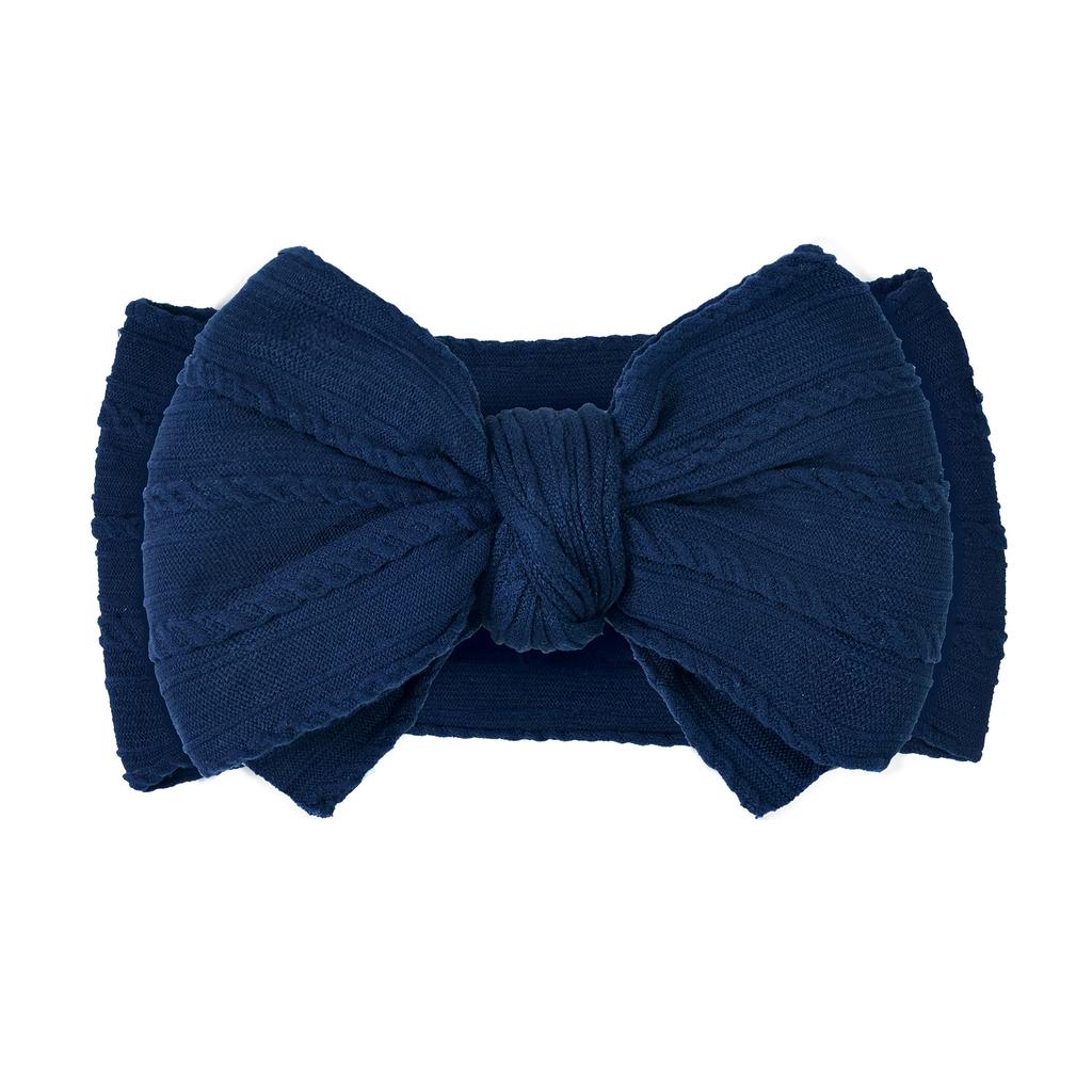 Children's Jacquard Headband Big Bows Newborn Elastic Soft Nylon Headbands For Baby Girl Infant Hair Accessories Kids Headwear
