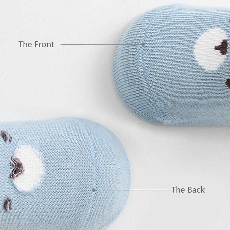 3/6 Pairs Non-Slip Baby Socks Pack Soft Cute Cartoon Newborn Socks With Ears Cotton Socks for Toddlers