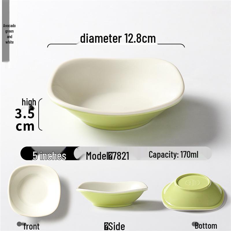 Zweifarbige Melamin-Tischware: Kleines Schalen- und Schalenset für Buffet und Grill-Dipsaucen.