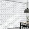 White Wall Sticker 3D PVC Wall Paper Removable Wall Panel  Bathroom Kitchen