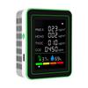 6 in 1 Luftqualitätsmonitor Tragbarer Temperatur-Feuchtigkeits-PM2.5-HCHO-TVOC-CO2-Detektor Genaues Kohlendioxidmessgerät für