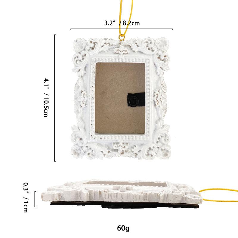 European Mini Golden Retro Small Photo Frame Home Decor Picture Frame Room Wall Decoration Pendant Accessory Resin Handicrafts