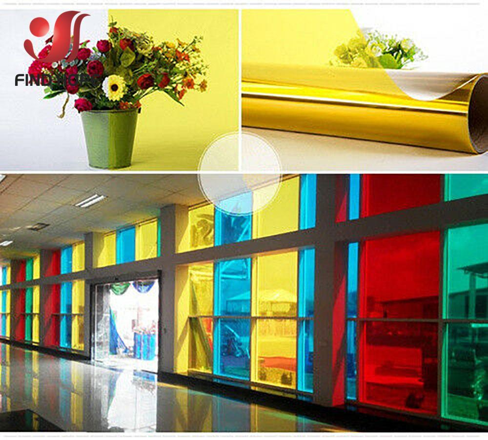 

Прозрачная оконная пленка многоцветная солнечная тонировка самоклеящаяся витражная декоративная виниловая пленка рулон DIY A4 20/40*120 см 40x120cm