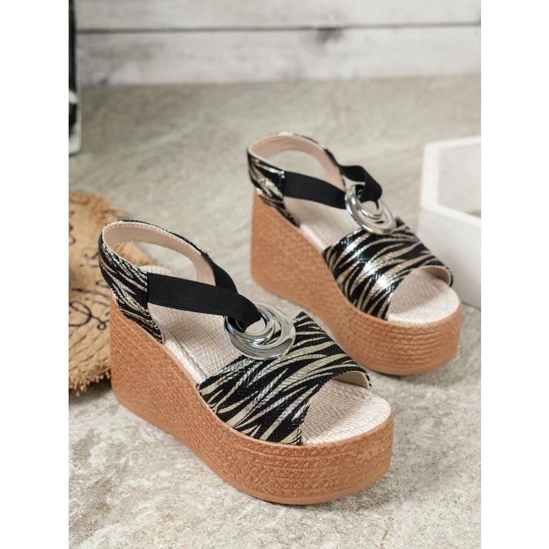 High Heel Big Size Sandalen Damen Slope Heel Dicker Boden Sandalen Fischmaul Casual Damen Sandalen