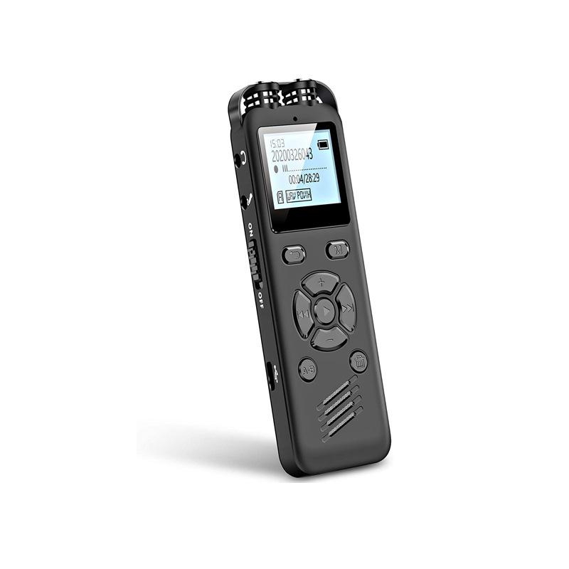 

English HD Noise Reduction Voice Recorder with One-Key Recording No Memory чёрный