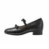 Inner Height Increase Single Shoes Women's Retro One-pedal Bow Square Head Shallow Mouth Ballet Shoes Women's Mary Jane Shoes Small Size
