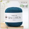 Hand-Woven Mulberry Silk Cotton Lace Yarn No. 6 for DIY Crochet & Fine Wool Projects