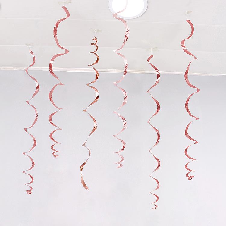 Festival & Birthday Swirl Ceiling Decorations: Hanging PVC Ornament for Windows, Corridors, and More.